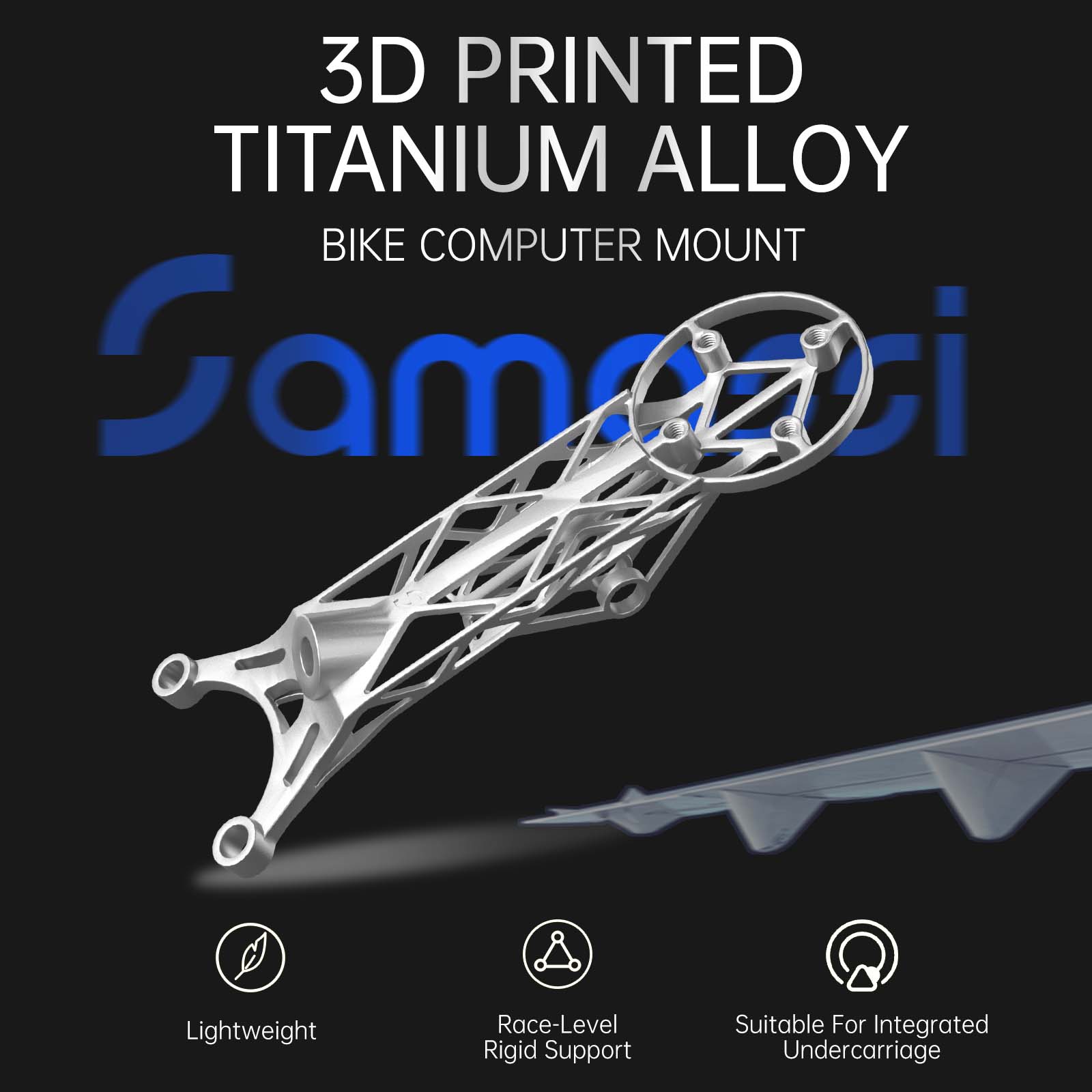Big Rock 2nd Generation Integrated Handlebar Titanium Bike Mount, Samassi Ultra-Light High Strength Bike Mount, Fully Hollowed Design